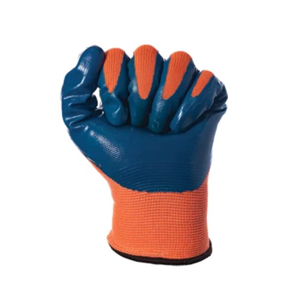 Γάντια Νιτριλίου Μπλε Πορτοκαλί