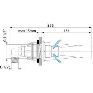 Αναδευτήρας Οριζόντιος Γωνιακός PVC 1.5mm image 1