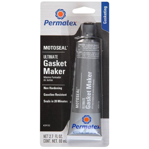 Φλαντζόκολλα Καουτσούκ Motoseal 1 Γκρι 80ml της PERMATEX, ανθεκτική σε ακραίες θερμοκρασίες, βενζίνη και χημικά, ιδανική για κινητήρες και μοτοσυκλέτες.