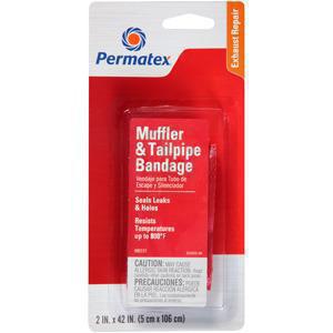 Ταινία Εξάτμισης Muffler & Tailpipe Bandage 106cm της PERMATEX. Ιδανική για μόνιμες επισκευές σε εξάτμιση. Αντέχει έως 426°C. Εύκολη και οικονομική λύση.