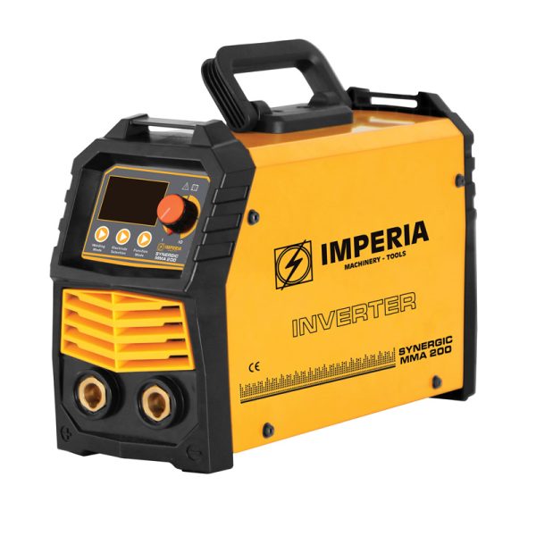 Ηλεκτροσυγκόλληση Inverter 200A Synergic 200 της IMPERIA. Ασφάλεια και απόδοση με τεχνολογία Synergic, κατάλληλη για MMA και TIG συγκόλληση.